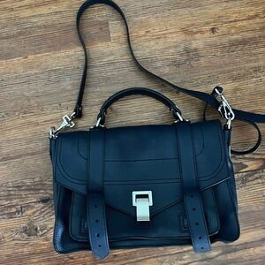 Proenza Schouler PS1 Handbag Navy & Silver Hardware LIKE NEW